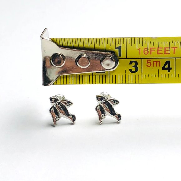 New! Silver Flying Bird Stud Earrings - Picture 9 of 9